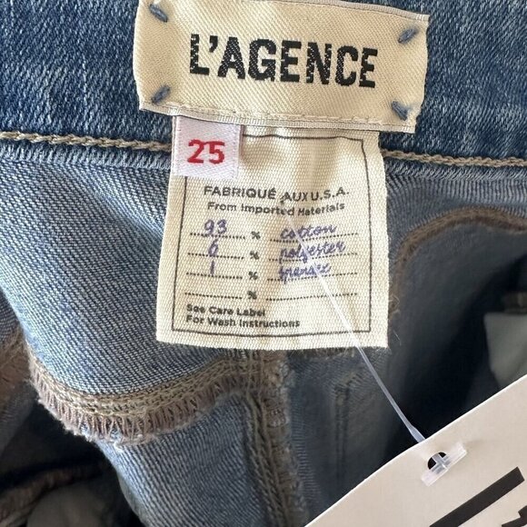NWT L'AGENCE Marguerite Blanks High Rise Skinny Jean - Size 25 - Picture 3 of 9